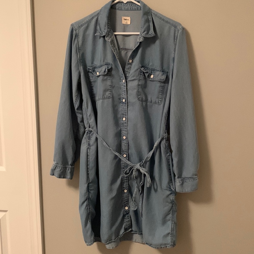 Gap denim shirt dress, size L